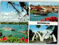 Mombasa - Hafen Schiff Boot Blumen Auto Tor