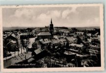 09623 O9202 Frauenstein 1942 Gebrauchsspuren Stadtkirche und Marktplatz