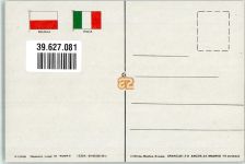 Polonia - Italia Fußballmannschaft Künstlerkarte