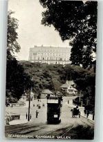 Scarborough 1908 Foto AK Straßenbahn Ramsdale Valley