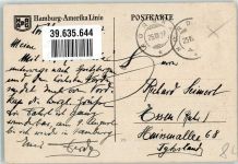 Nordkapp 1927 Foto AK Leonwandglestscher Ort lt. Stempel Schiffspost Hamburg-Amerkia-Linie Hapag