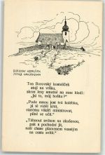 Kirche Borovsky Kostelicek Gedicht Zacasu Havlickovych Militär Tschechien Künstlerkarte