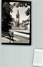 77716 W7612 Haslach im Kinzigtal FOTO KEINE AK Kirche Straße Bank Ort handschriftlich Foto Original aus Archiv eines Ansichtskartenverlags