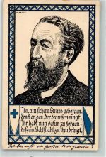 Bern Berne sign. Aeppli Arnold Bovet Funktionär des Christlichen Suchthilfevereines Blaues Kreuz Künstlerkarte Hilfsorganisation 1922 Gebrauchsspuren