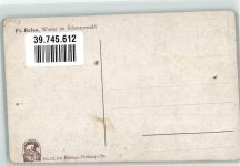 Reiss, Fritz Winter im Schwarzwald No. 13 Elchlepp Künstlerkarte