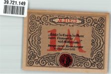 48249 W4408 Dülmen 1921 Notgeldschein 1 Mark