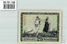 56112 W5427 Niederlahnstein 1917 Notgeldschein 25 Pfennig