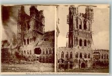 Ypres Ypern / Ieper 1914 Foto AK Tuchhallen vor und nach der Bombardierung