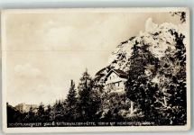 Mittenwalder Hütte 1936 Foto AK Hüttenstempel