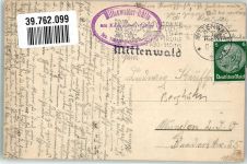 Mittenwalder Hütte 1936 Foto AK Hüttenstempel