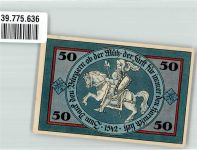 04860 O7290 Torgau 1921 Notgeldschein 50 Pfennig Gutschein
