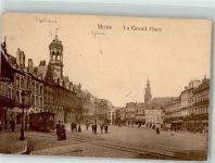 Mons - Straßenbahn Marktplatz Rathaus