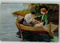 Liebespaar Ruderboot Edizioni Novatis Monestier, C. Gebrauchsspuren