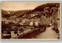 Looe Foto AK Hafen Polperro