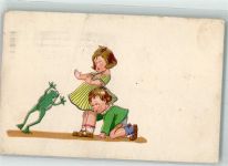 Kinder Spez. Kunst-Karte No. 102 Frosch Gebrauchsspuren