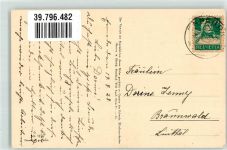 Spende sign. Stückelberg Kind mit Veilchen Blinde 1928