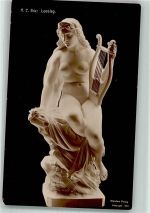 Erotik Statue Leier von H.C.Birk Loreley