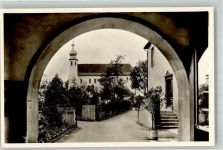 74821 W6950 Neckarelz Gebrauchsspuren Exerzitienhaus Kirche Foto AK