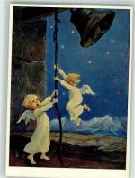 Neujahr Engel Verlag Josef Müller Nr. 14055 Schönermark Künstlerkarte
