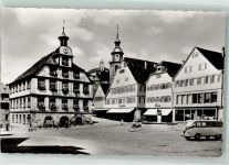 71665 W7143 Vaihingen an der Enz Foto AK Marktplatz VW-Bus Bully