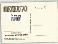 Nationalmanschaft Vizeweltmeister Mexico 1970 Fußballmannschaft