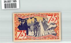 07937 O6570 Zeulenroda 1921 Notgeldschein 75 Pfennig Ritter von Greiz