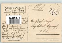 Auf dem Kommandoturm eines U-Botes U-Boot-Tag Stöwer, W. 1917 Künstlerkarte