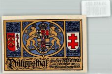 36269 W6433 Philippsthal Werra 1921 Notgeldschein Eine Mark Webstuhl