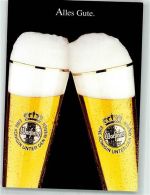 W4788 Warstein Zwei perlende Gläser Warsteiner Brauerei Werbe AK