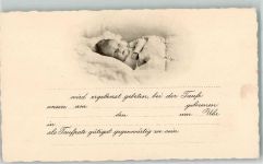 Baby Einladung Taufe KEINE AK