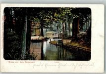 03222 O7543 Lehde b Lübbenau 1905 Foto AK Gruß aus dem Spreewald