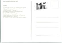Kinshasa Léopoldville 1987 Sonderstempel Wappen Flaggen der Nationen Briefmarke Bildseite