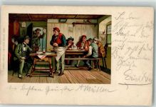 Gasthaus Kunst-Verlag J. W. Heeg Gastronomie 1902 Künstlerkarte