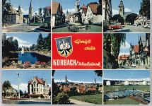 34497 W3540 Korbach - Ortspartie. Freibad, Teilansicht