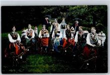 97653 W8743 Bischofsheim a d Rhön - Spinnerinnengruppe aus der Singschule, Tracht
