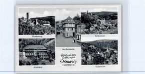 55442 W6534 Stromberg , Hunsrück - Kurhaus, Fustenburg, Marktplatz, Kirche