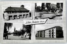 63450 W6450 Klein-Auheim 1957 - Kirche Spielplatz