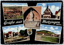 72555 W7430 Metzingen , Württ - Rathaus Kurhaus Brunnen