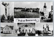 95692 W8591 Konnersreuth , Oberpf - Kirche Inneres Friedhofskreuz