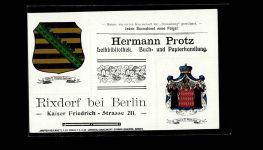 10115 W1000 Rixdorf - Leihbibliothek Hermann Protz Wappen