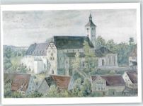 73770 W7306 Denkendorf , Württ Künstlerkarte Klosterkirche sign. Siegfried Wilhelm Müller