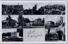 66386 W6670 St. Ingbert - Brauerei Becker Bahnhof St. Hildegardkirche Kriegerdenkmal