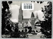 88400 W7950 Jordanbad - Landpoststempel Münster Stadtmauer Ulm Donau Notopfer