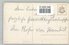 sign. Ismailowitsch Frau Affe Künstlerkarte