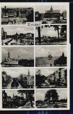 26721 W2970 Emden , Ostfriesland - Schiffe Teich Rathaus Hindenburgplatz