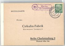 27568 W2850 Bremerhaven - Landpoststempel Iselersheim