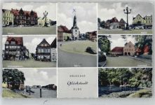 25348 W2208 Glückstadt - Markt Bahnhof Hafen Auto