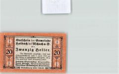 4083 Haibach ob der Donau 1920 Notgeldschein Gutschein 20 Heller