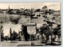 19322 O2900 Wittenberge , Prignitz - Hafen Rathaus Bahnstraße Ölmühle Schiff