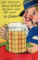 76200 Dieppe - Dieppe (Frankreich) Leporello, Bier I-II (fleckig VS/RS)